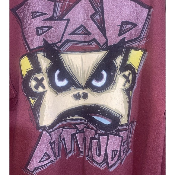 Vintage Bad Boy Club Bad Attitude Crewneck Sweatshirt Santee Heavyweight Sz L - Picture 2 of 9